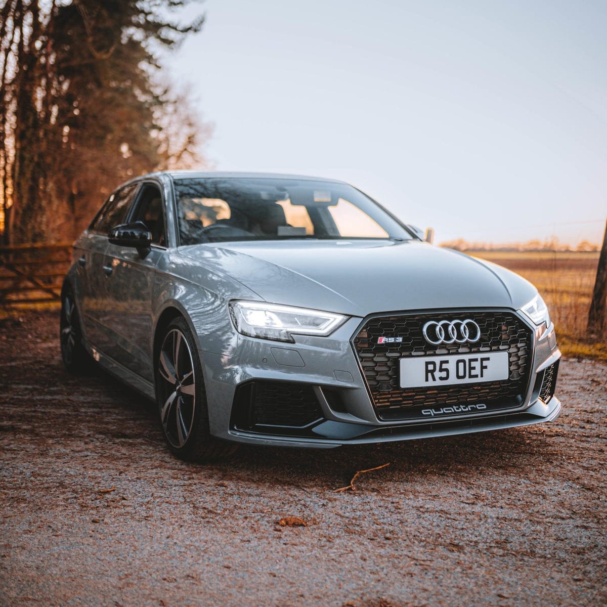 Audi RS3 fitted with 4D number plates from Limitless Plates
